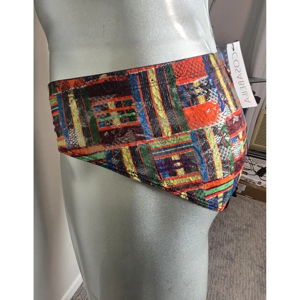 Cosabella Mens Briefs‎ Multi Color Geometric Mosaic Print Low Rise Underwear NEW